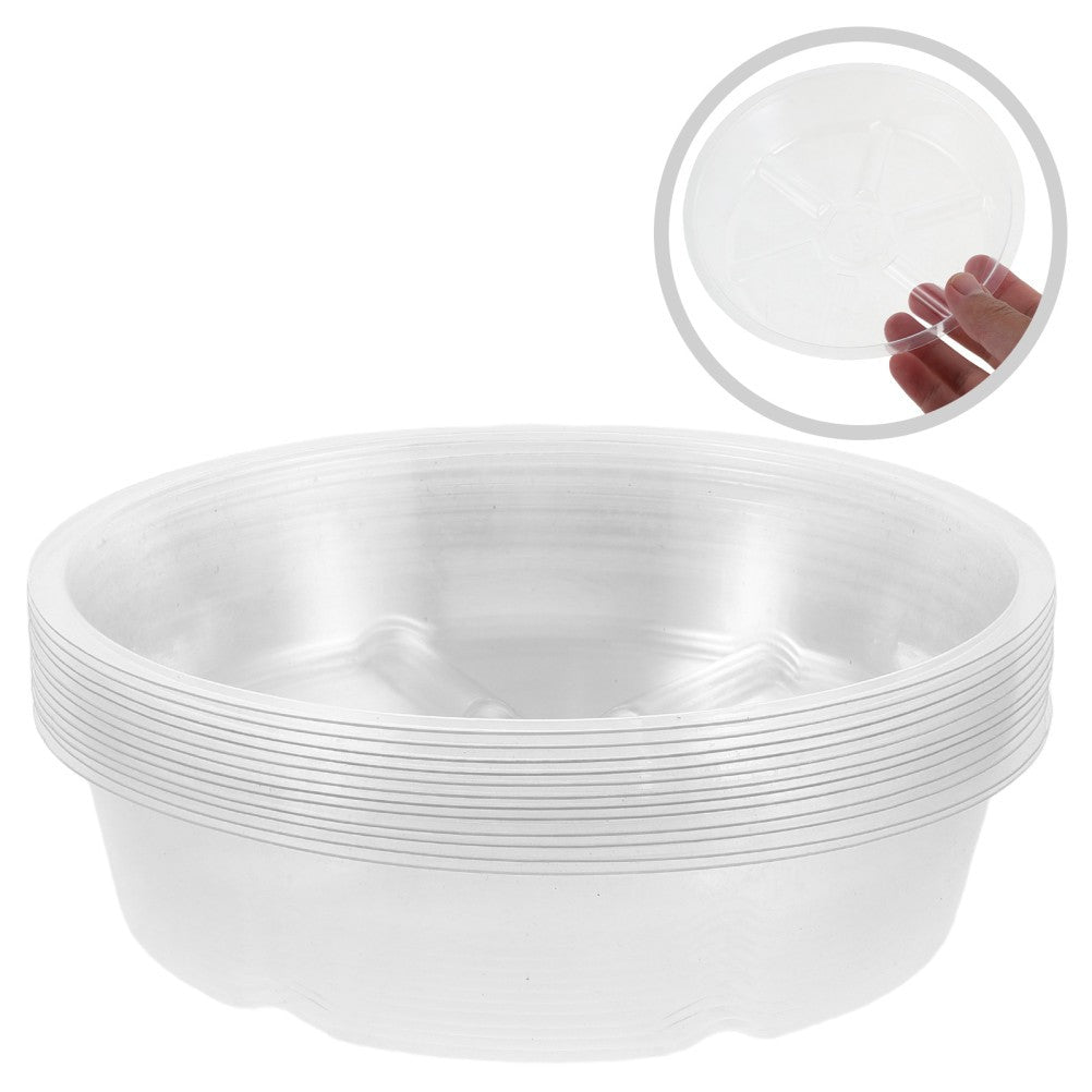 ya 14 12pcs Plant Saucer: 6'' Clear Planter Saucers Pot Trays - Round Plastic Flower
