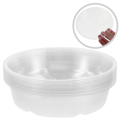 ya 14 12pcs Plant Saucer: 6'' Clear Planter Saucers Pot Trays - Round Plastic Flower