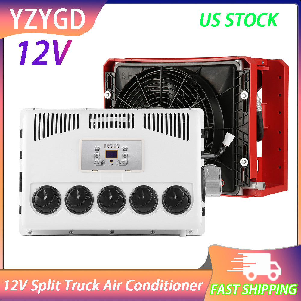 ya 1 7.7 For Engineering Bus RV Caravan Car A/C 12V Split Truck Universal Air Conditioner