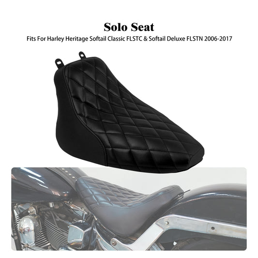 ya 2 6.26.2 Driver Solo for SEAT Black Stitching for Harley Heritage Softail FLSTC Deluxe 06-17