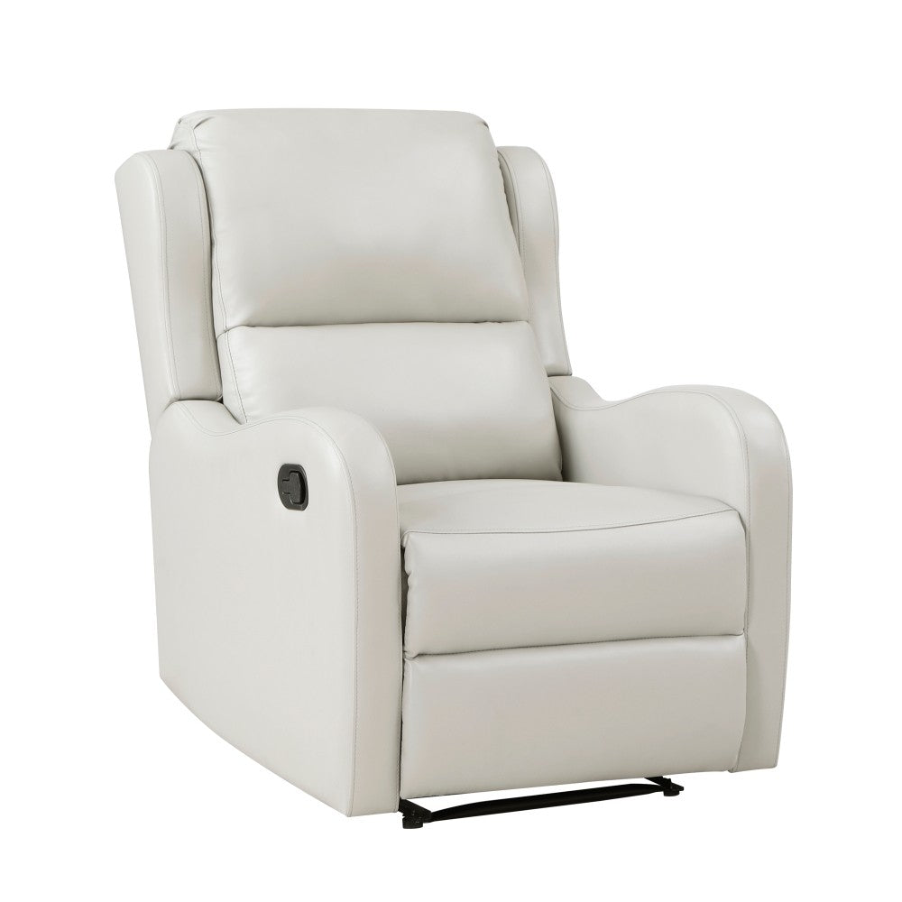 ya 28 For Living Room 1pc Taupe Reclining Chair - Faux Leather Upholstery, Solid Wood