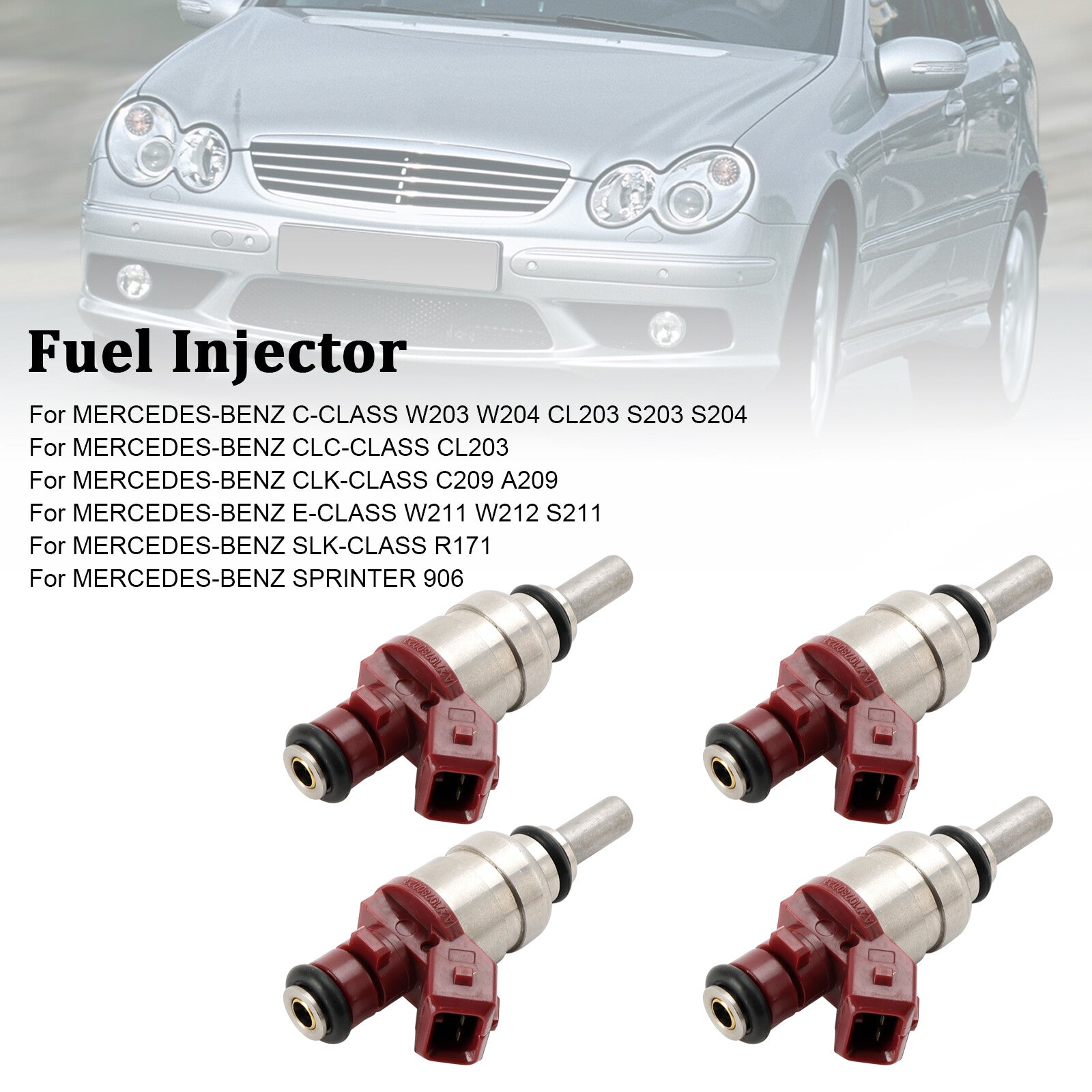 ya 1 8.12 baidi 4PCS Fuel Injector A2710780023 for Mercedes for Benz C-Class CLK-Class 1.8L