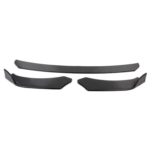 ya 3 6.25.3 Car Glossy Black Front Bumper Lip Chin Spoiler Splitter Body Kit Universal