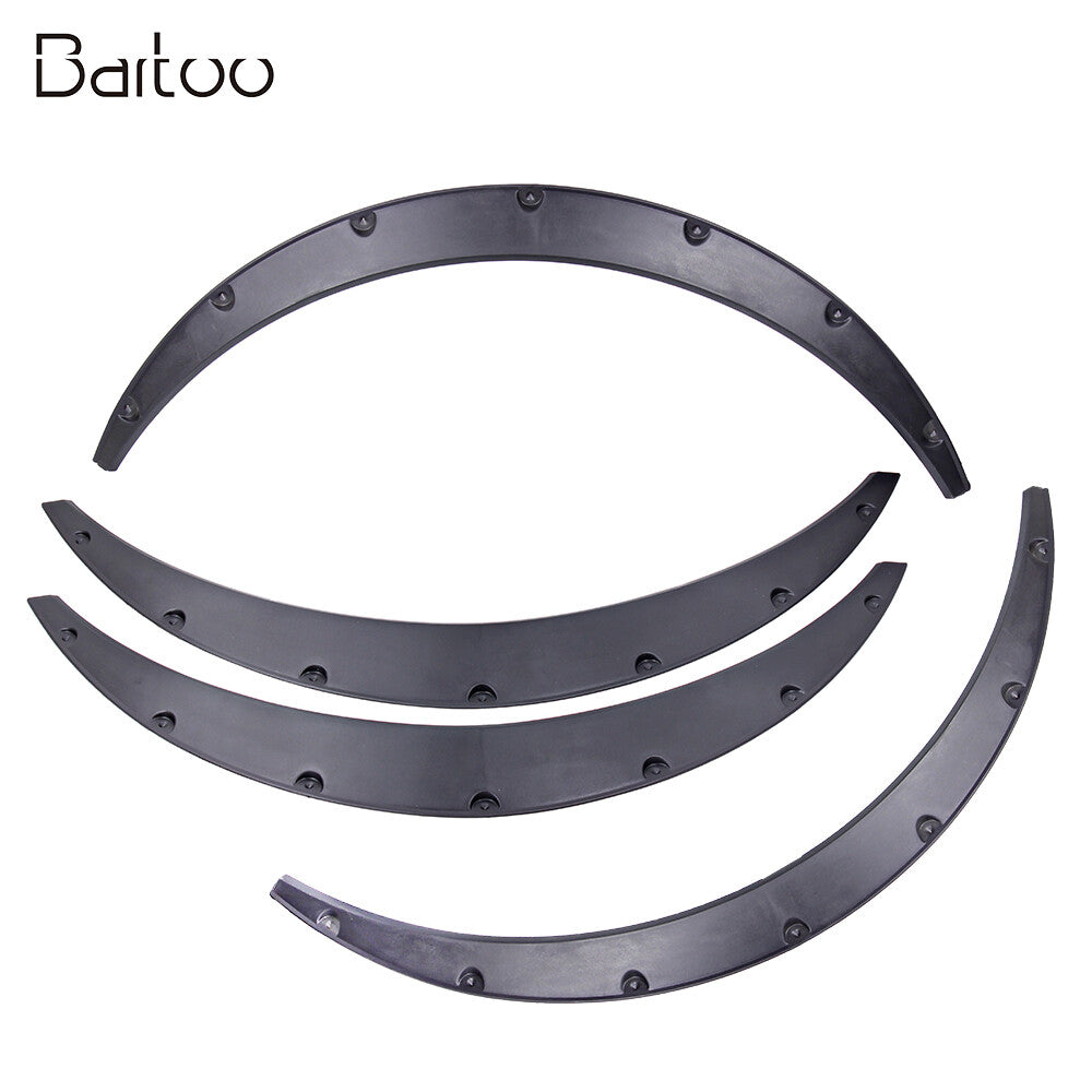 ya 7 6.10.3 Universal Car Mudguard Fender Flares Wheel Eyebrow Protector Accessories 4PCS