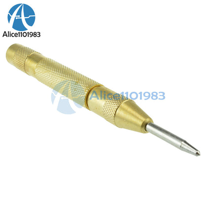 ya 26 5 inch Brass Automatic Center Punch Spring Loaded Chrome Rivet Screw Mark Hole