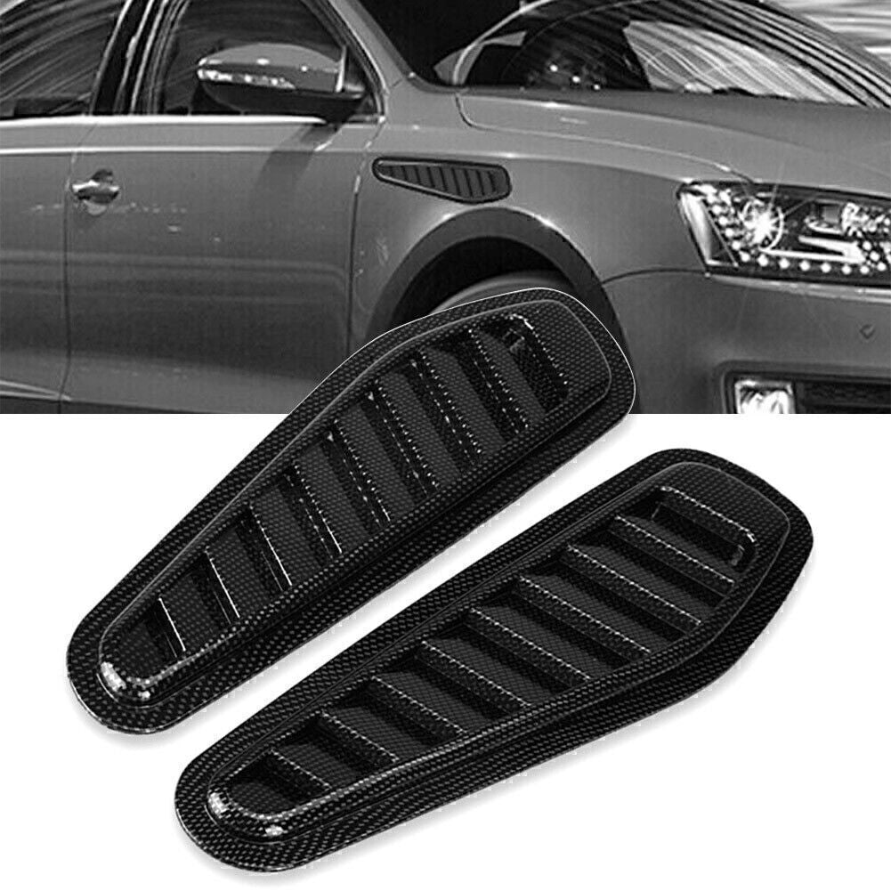 ya 1 6.30 Universal Carbon Fiber Car Decor Air Flow Intake Hood Scoop Vent Bonnet Cover