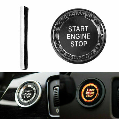 ya 1 8.12 baidi Black Engine Start Stop Switch Button Cover Crystal Fits E Chassis E90 E92