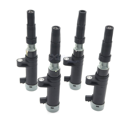 ya 5 8.7 UF-653 SET OF 4 IGNITION COILS for Renault SCENIC 1.4 1.6 2.0 8200405098 4PCS CN