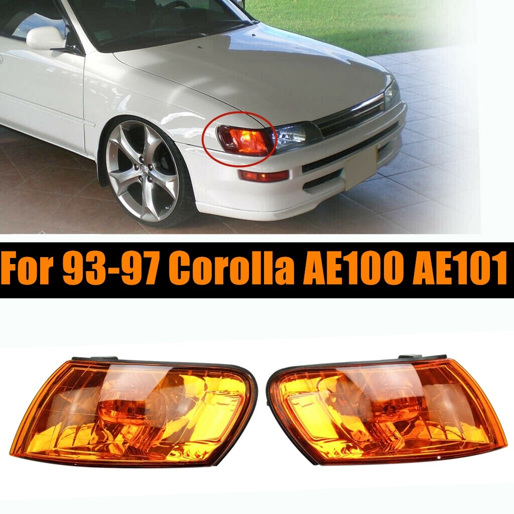 ya 1 8.5.4 Pair Parking Corner Signal Light Lamps for 1993-1997 for Corolla AE100 AE101