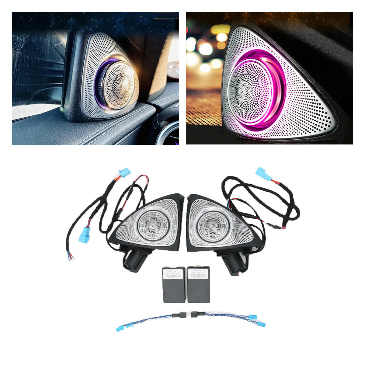ya 5 8.7 64Color 3D Rotation Speaker Tweeter for Mercedes W213 W222 W205 X253 E/S/C Class