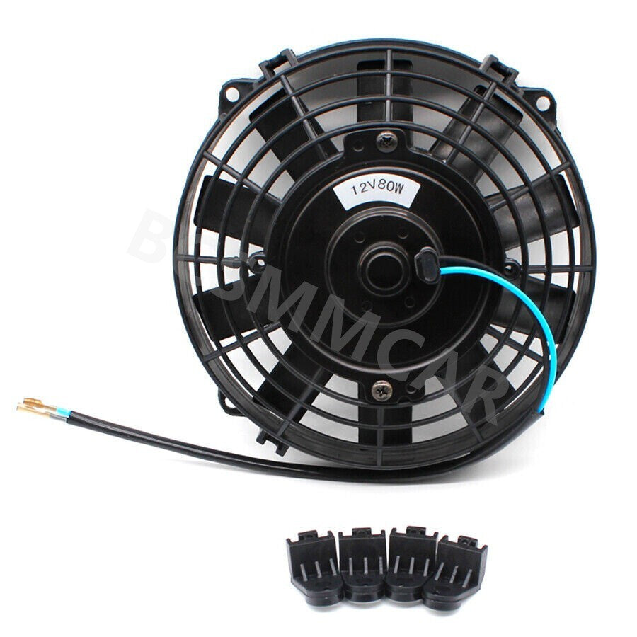 ya 12 5.22.2 8in Car Slim Fan Push Pull Electric Radiator Cooling 12V Mount Auto Cooler Kit