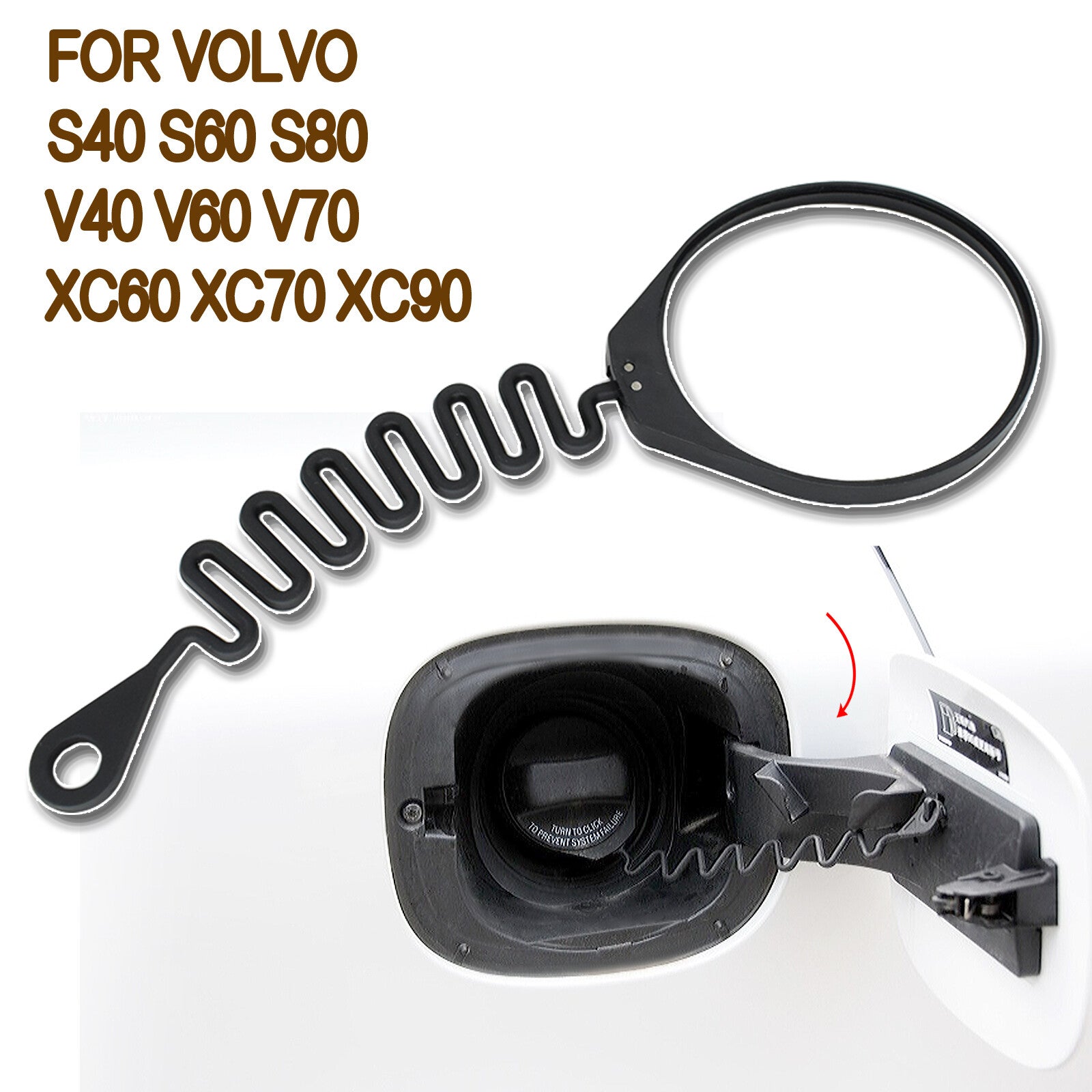 ya 11 6.8 Gas Fuel Tank Filler Cap Tether Wire for Volvo S80 S60 S40 S60L XC60 XC90 V40 1X