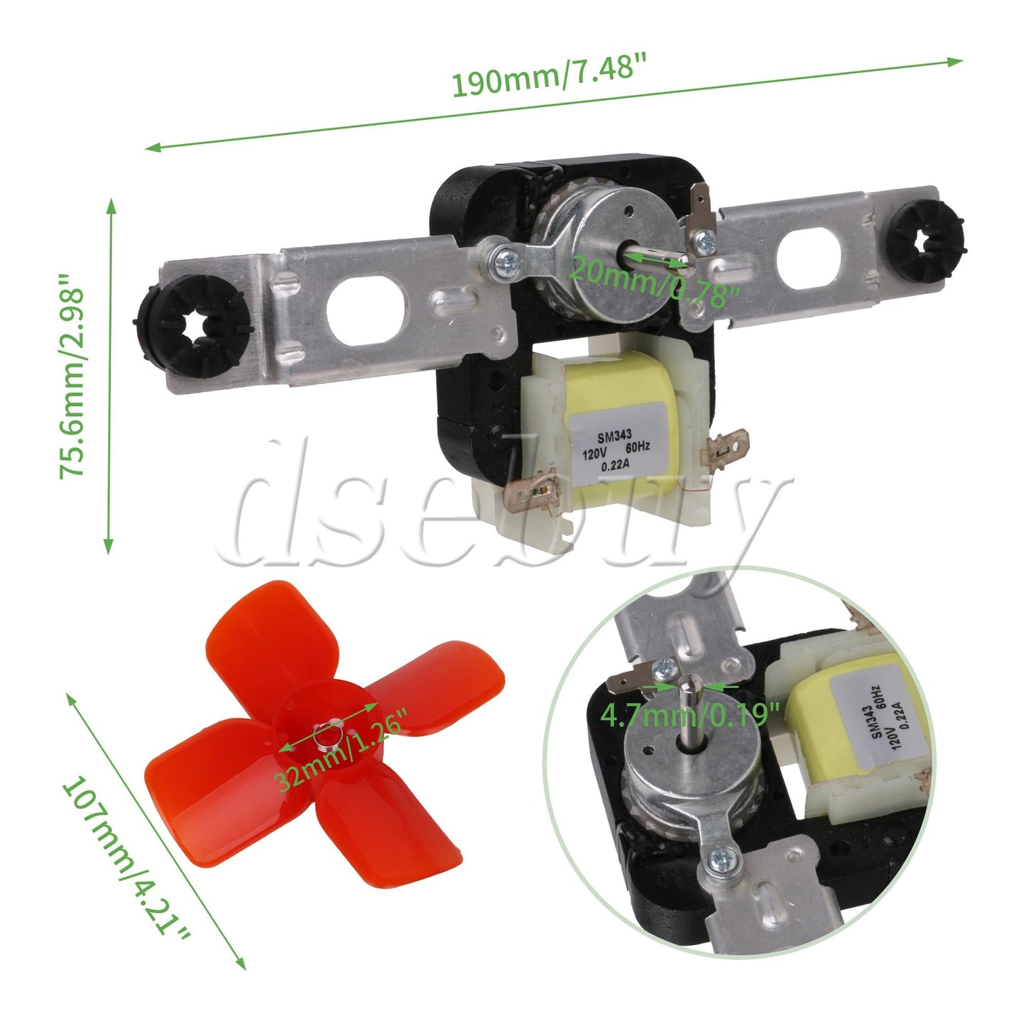 ya 26 120V 482731 482470 Evaporator Fan Motor Kit Replacement for idge