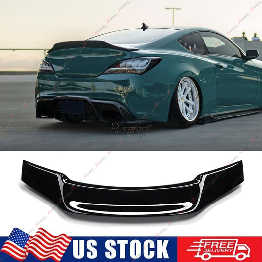 ya 3 6.25.3 FOR 2010-2016 for Genesis COUPE KDM R STYLE GLOSS BLACK DUCKBILL TRUNK SPOILER WING