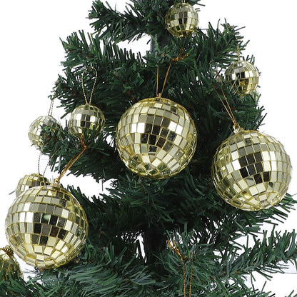 ya 25 12pcs Mirror Disco Tree Hanging Party Glass Pendants