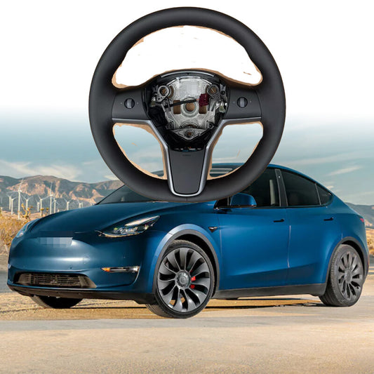 ya 8 5.27 Fit for for Tesla for Model 3 Y Driver Heated Leather Steering Wheel 1490214-00-B