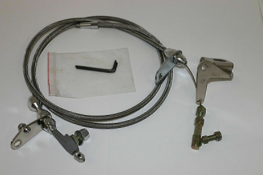ya 2 6.27 Braided Stainless Kickdown Cable Kit for 727 Torqueflite for Dodge for Chrysler U*