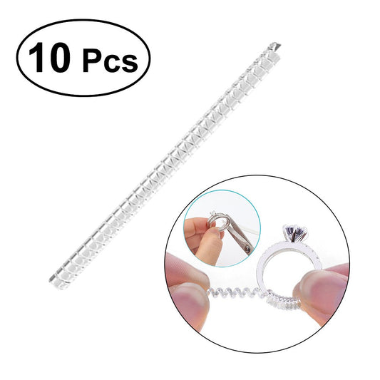ya 1 7.4 10 Pcs Ring Size Adjuster for Resizing Adjustable Guard PU Coil Sizer