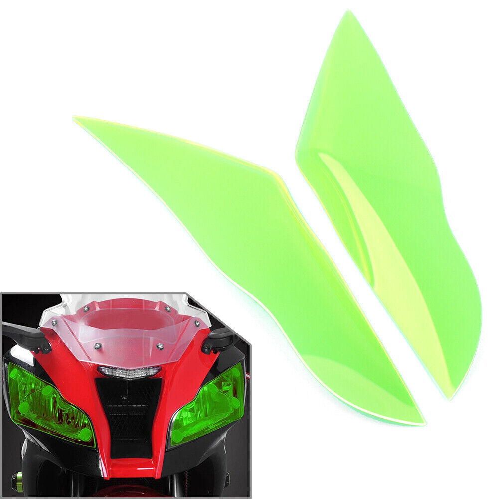ya 4 6.22 Green Front Headlight Guard Shield Screen Lens Cover for Kawasaki ZX-10R 2011-15