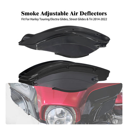 ya 5 8.7 Black Batwing Fairing Smoke Air Deflectors for Harley Electra Street Glide 14-23