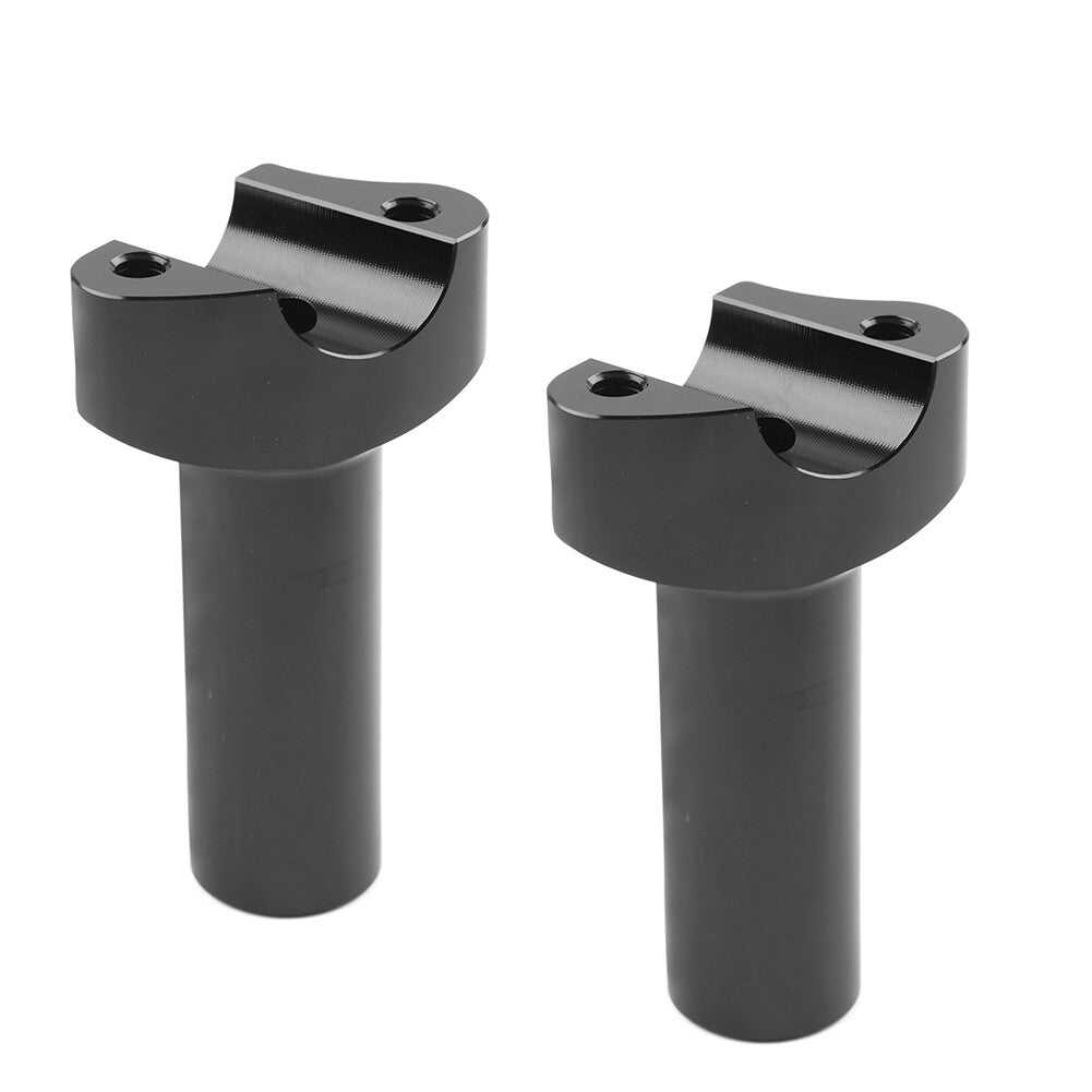 ya 5 8.7 4 Straight Handlebar Risers for Harley 1 Bar Dyna Sportster Softail Black