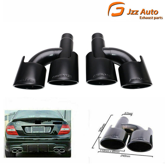 ya 4 6.17.2 SS304 Muffler End Tips AMG For C250 C300 for Mercedes-benz W204 C-Class BLK