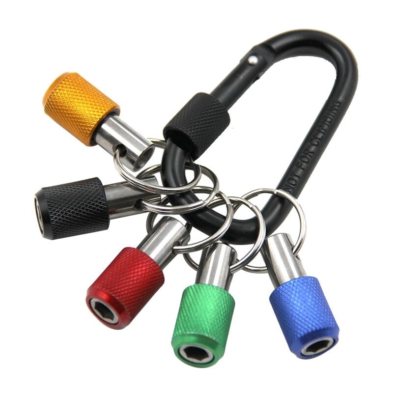 ya 26 5x Quick Release Keychain Extension Bar 1/4 Shank Screwdriver Bits Holder