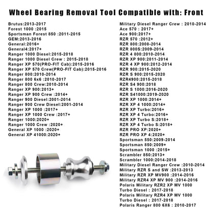 ya 5 8.7 Wheel Bearing Removal Tool Fits for Polaris Military RZR4 XP MV 900 2014-2016