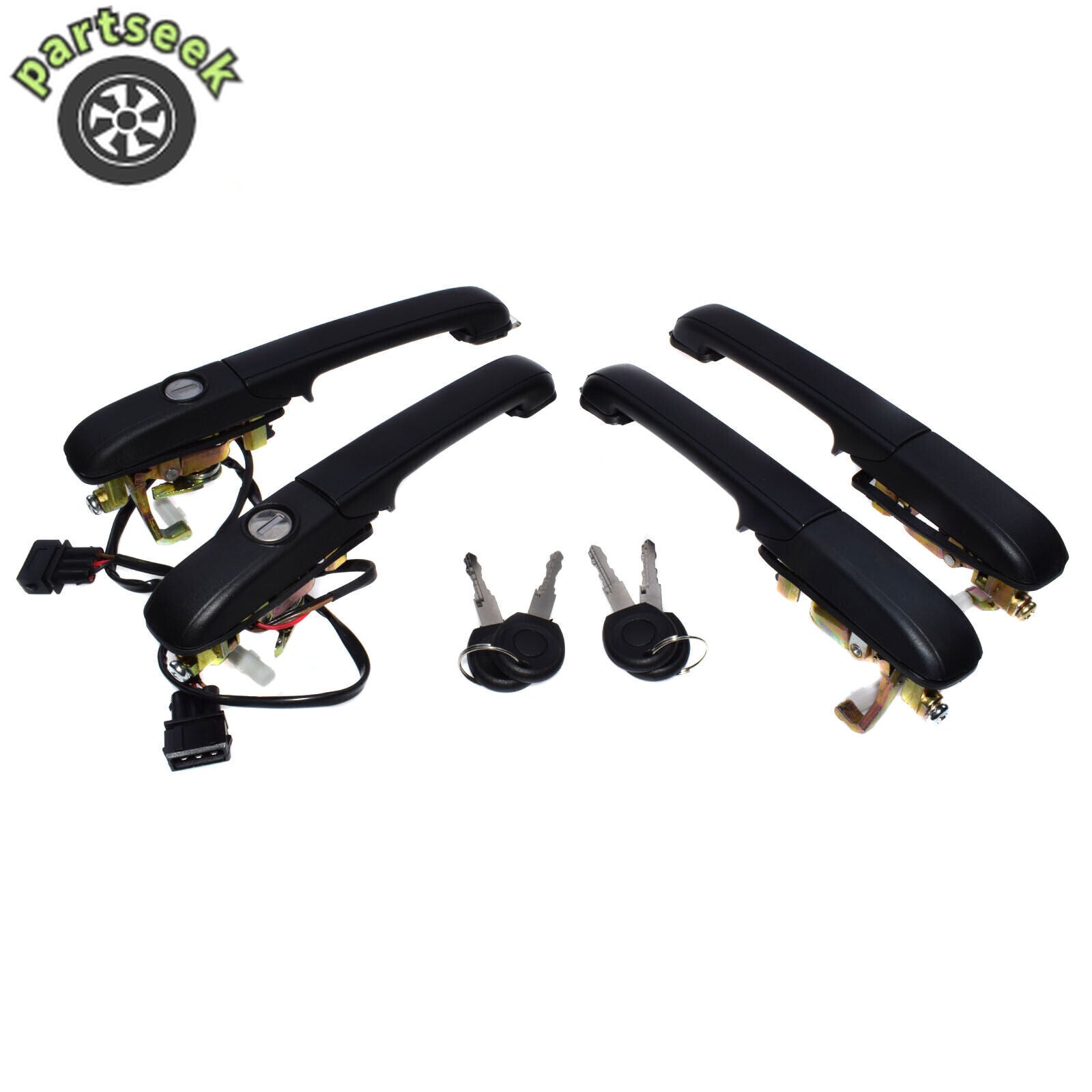 ya 13 5.27 4 Pcs Door Handle Front Rear for VW for Passat Sedan 1994-1997 3A0839206A 3A0839205A