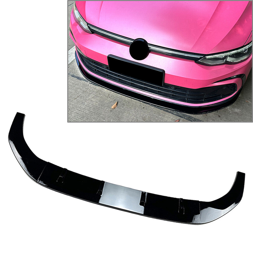 ya 4 6.17 Front Splitter Spoiler Lip Body Kit Fit for VW for Golf MK8 GTD GTE R R-Line Glossy