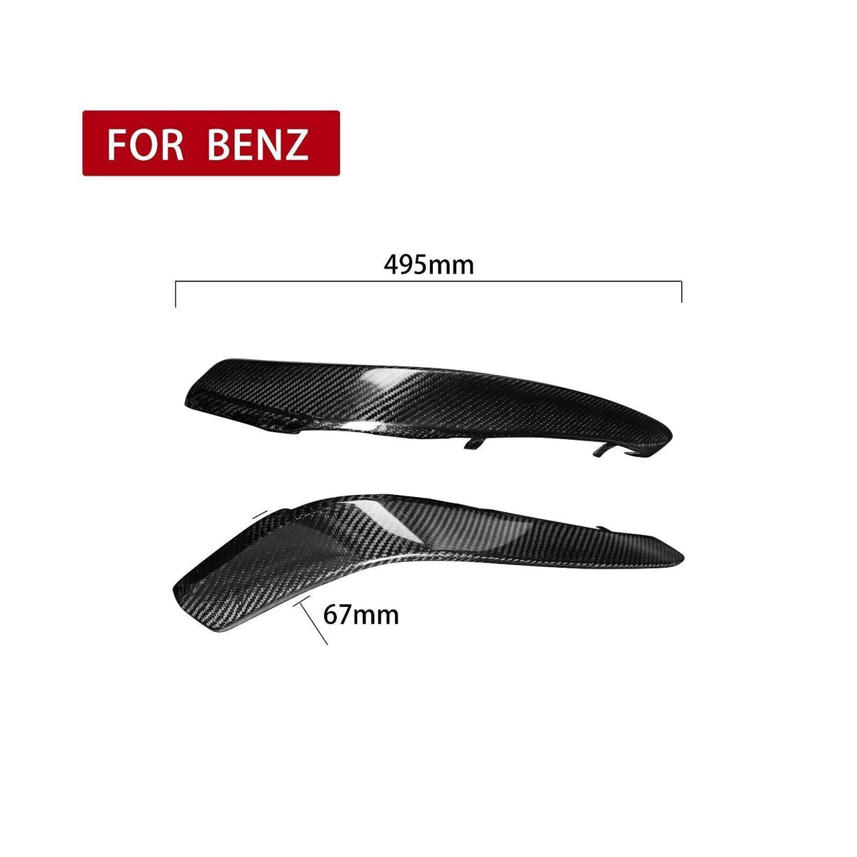 ya 10 10.28 for Benz W205 S205 C63S AMG Carbon Fiber Front Bumper Spoiler Air Intake Co