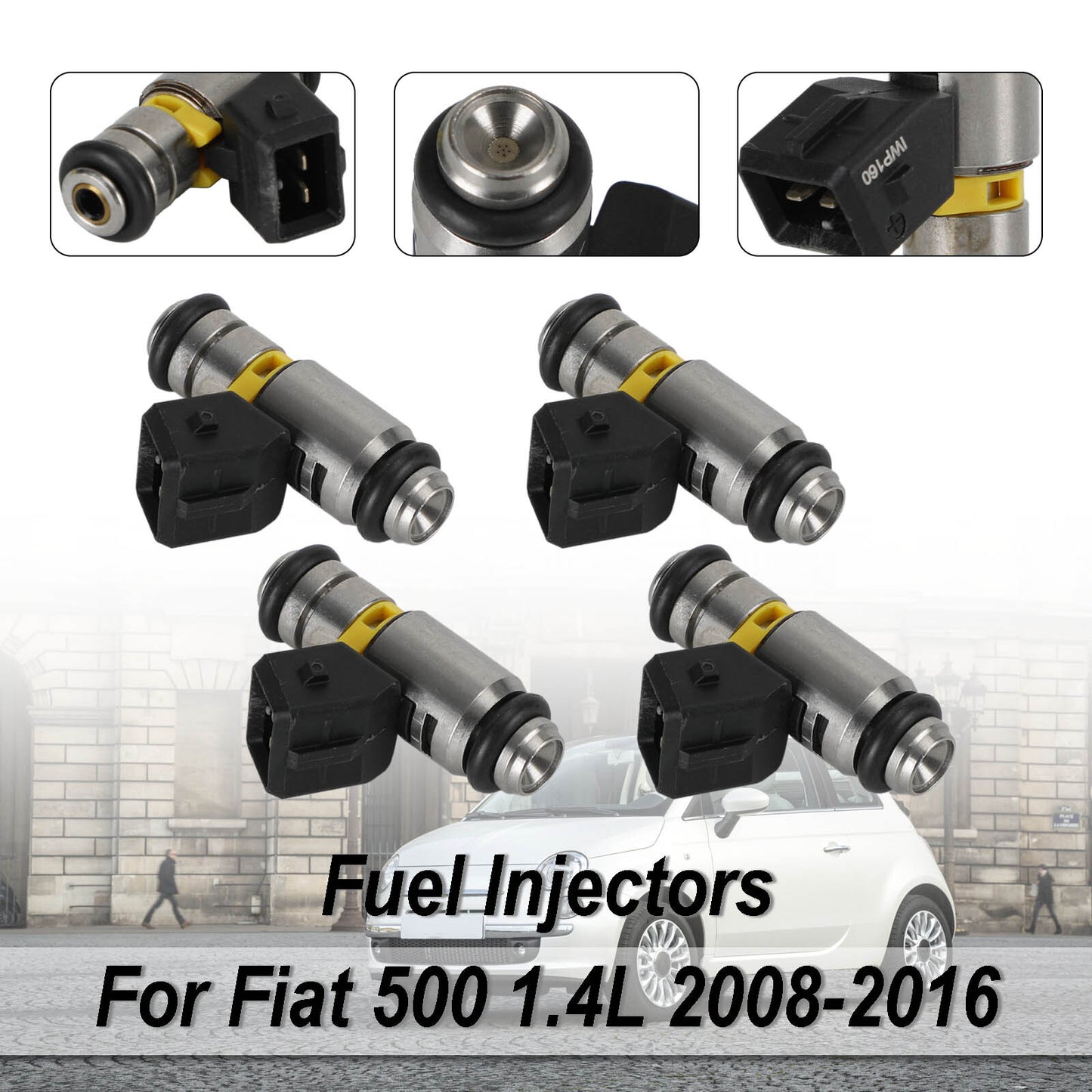 ya 1 8.5.3 4PCS Fuel Injectors IWP160 for Fiat Punto 500 Doblo Qubo for KA U1