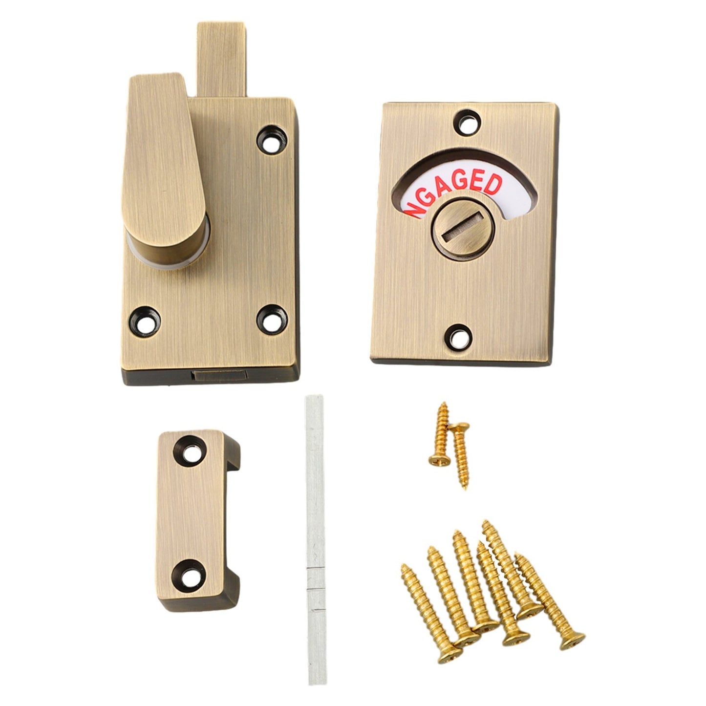 ya 14 Sleek Bronze Bathroom Privacy WC Toilet Door Lock with LED Indicator Bolt