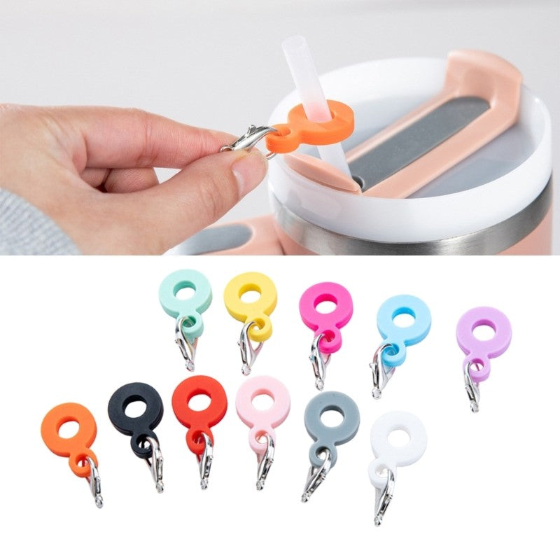 ya 26 11pc Silicone Straw Toppers Set Flexible Drinkware Decorations for Family Office