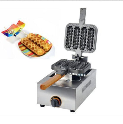ya 25 New Commercial Non-stick LPG Gas Lolly Waffle Maker Baking Machine 4pcs/time