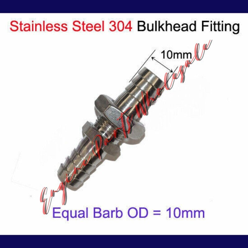 ya 18 7.30 Stainless Steel Bulkhead Fitting Barb Tube Connector Bulk Inch6216