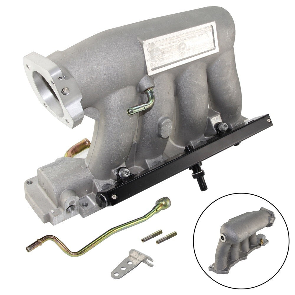 ya 27 7.20 Intake Manifold Aluminum +Fuel Rail Kit for Honda for Civic for Acura TSX K20 K24 Silver