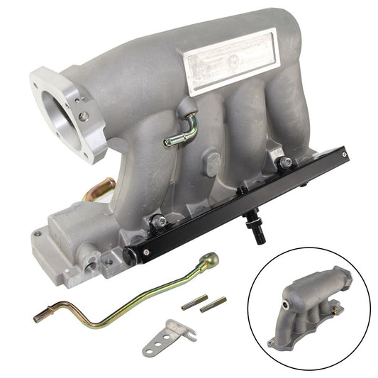 ya 27 7.20 Intake Manifold Aluminum +Fuel Rail Kit for Honda for Civic for Acura TSX K20 K24 Silver
