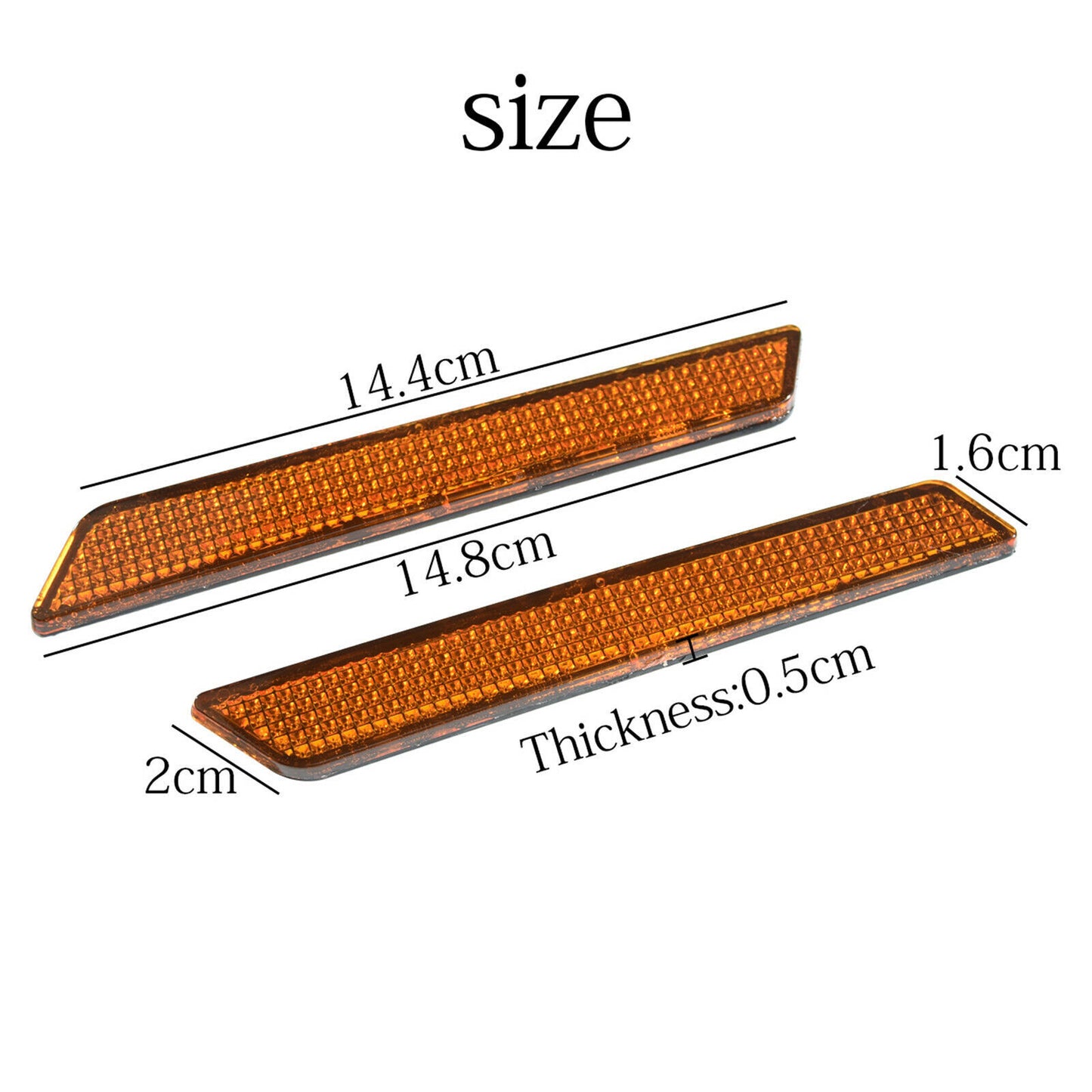 ya 12 5.21 Orange reflector saddle bag latch cover for Harley Touring Road Glide 2014-2021