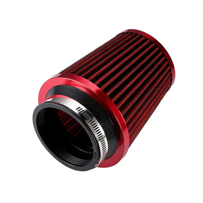 ya 5 8.7 Red Aluminum 3 Inch Automotive Cold Air Intake Filter Induction Tube Power Flow Hose Kit