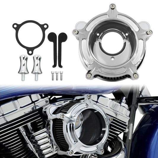 ya 8 5.26 Overt Air Filter Cleaner Grey Intake Fit for Harley Road Electra Glide 2008-2016