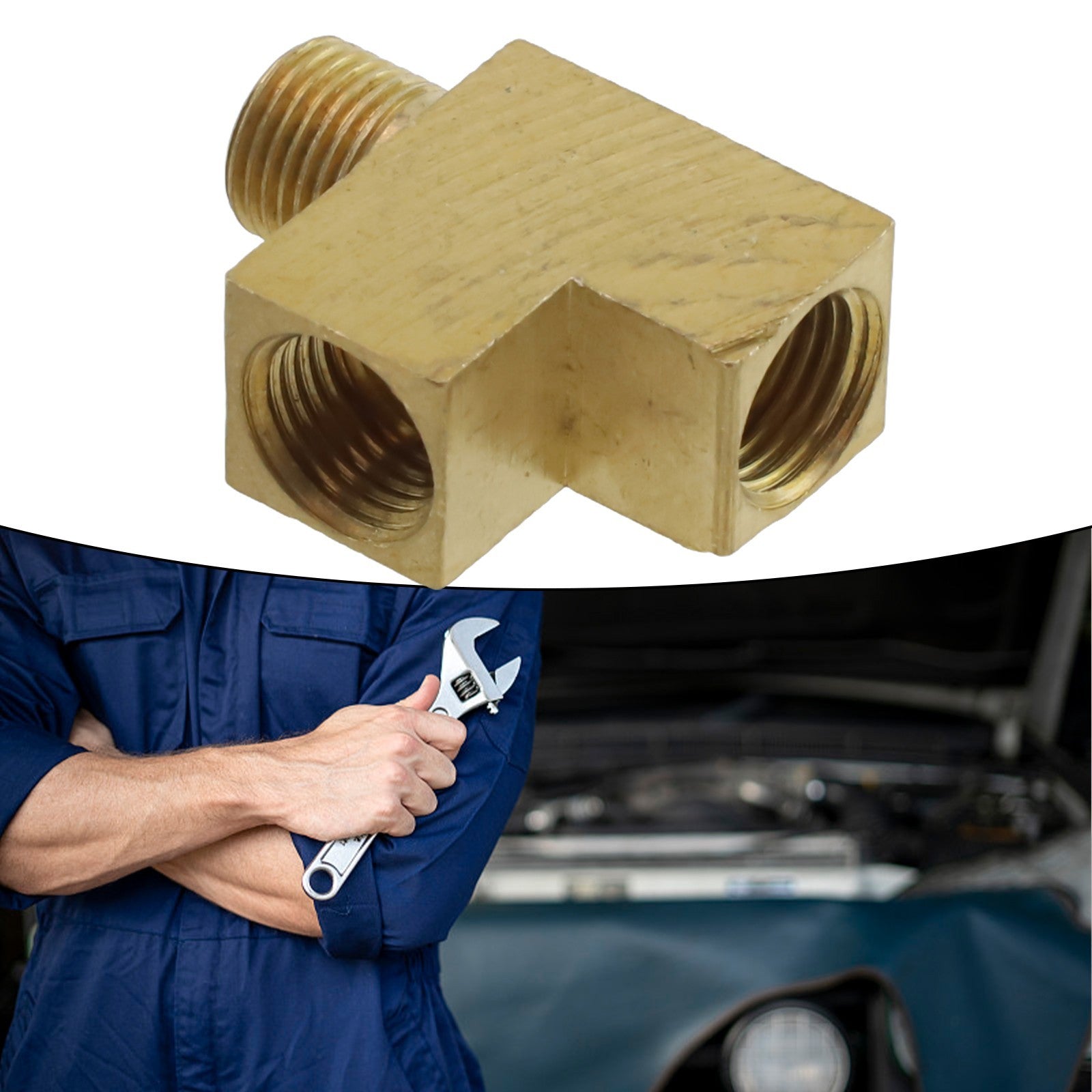 ya 5 8.7 Reliable Brass Tdistributor Angle Adapter M10x1mm External and Internal Threads
