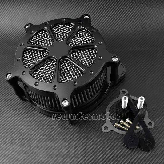 ya 8 5.26 Dots Black Air Filter Gray Cleaner Fit for Harley Touring Trike 17-19 Softail 19