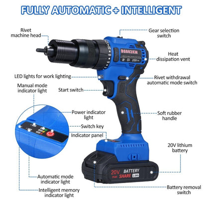 ya 14 Electric Pull Rivet Nut hargeable Full-automatic Cap Pulling Tools
