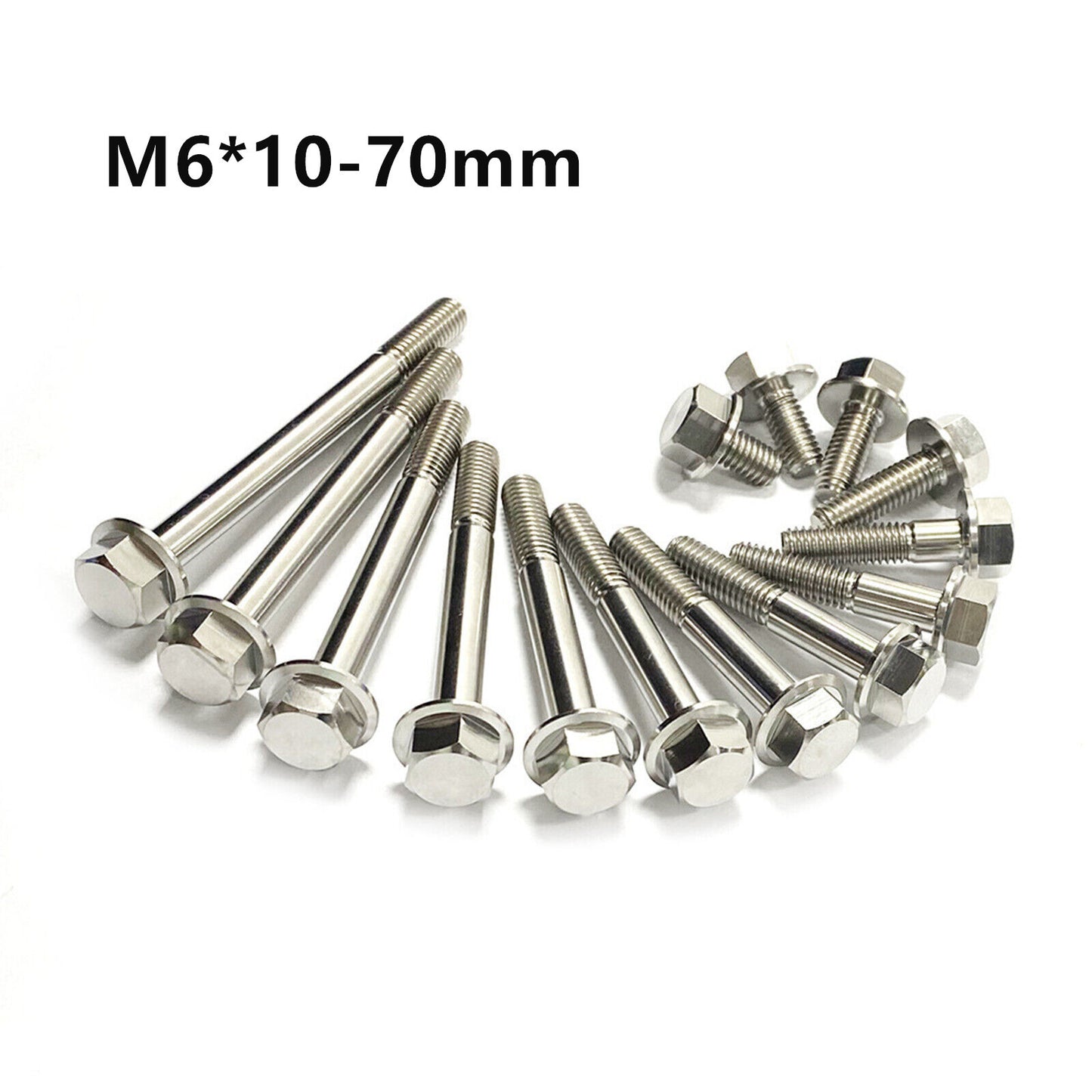 Titanium Hexagon Flange Bolts Hex Flange Head Screws M6*10 15 20 25 30 35-70mm