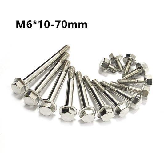 Titanium Hexagon Flange Bolts Hex Flange Head Screws M6*10 15 20 25 30 35-70mm