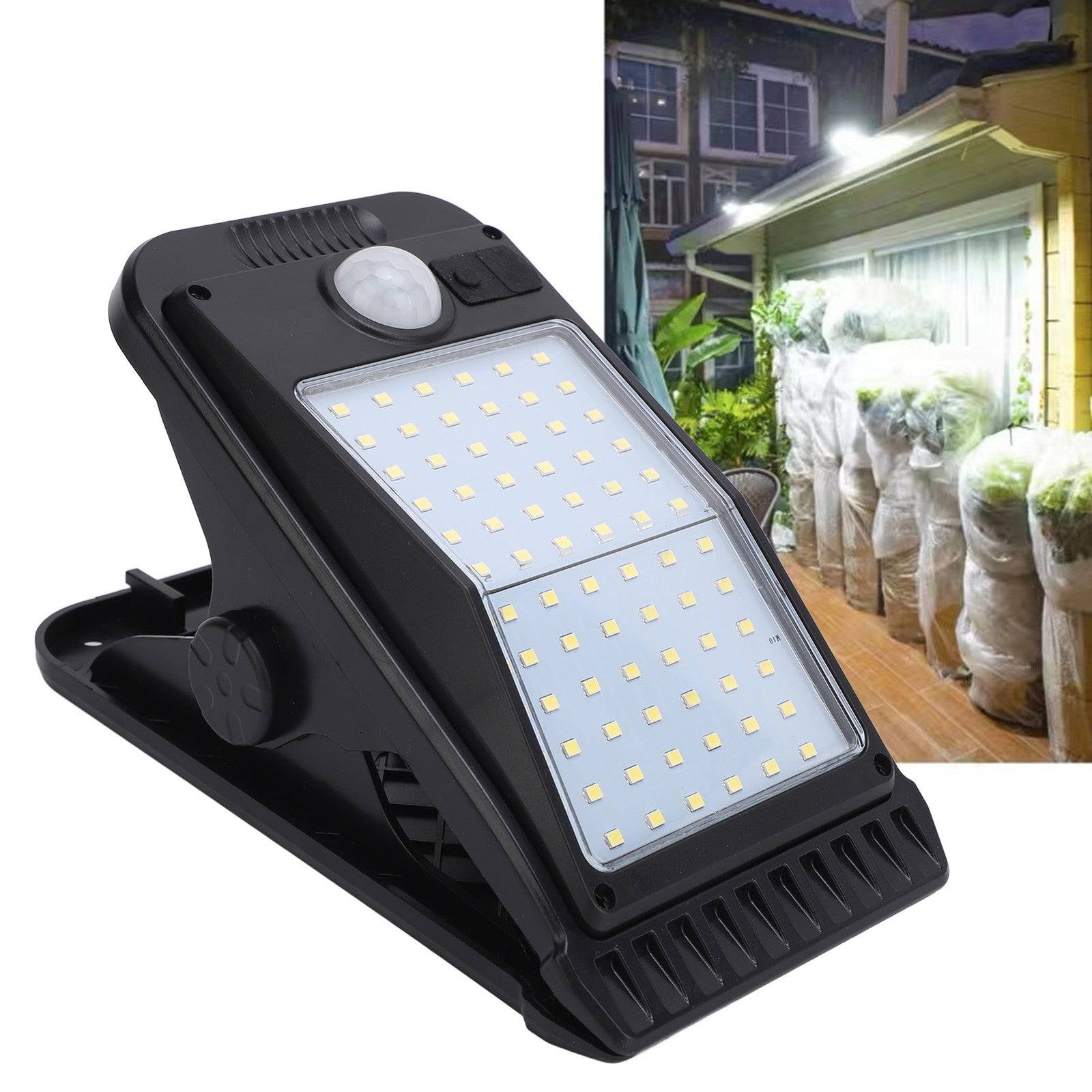 ya 14 White Light Clip On Solar Motion Light 72 LED Beads IP65 Waterproof