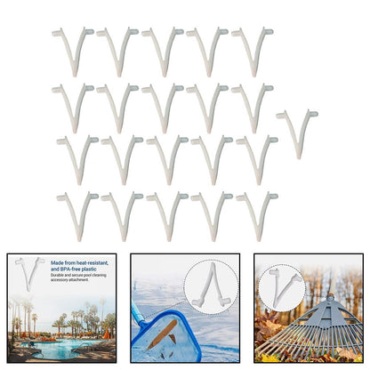 ya 14 Replacement Pool V Clips 21 Pack Securely Connect Pool Brushes to Poles