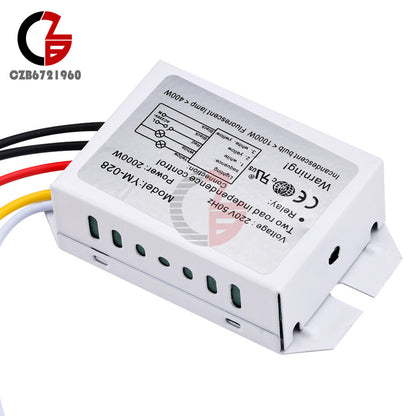 ya 14 220V 2Way 3-Sections 1000W Section Switch for Ceiling Light Independence Control