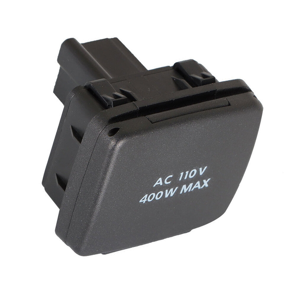 ya 13 Rear Side Center Console Power Outlet Black Black Plastic For 2015-2016 F-150